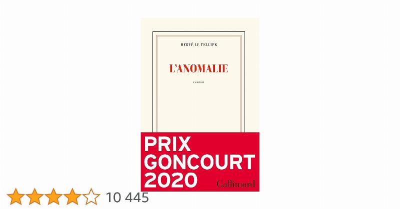 Couverture du livre L’Anomalie par Hervé Le Tellier, avec des éléments de design français